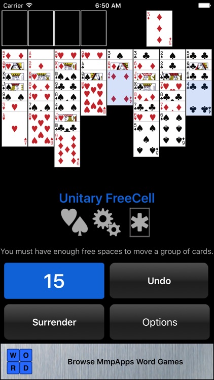 Unitary FreeCell Solitaire