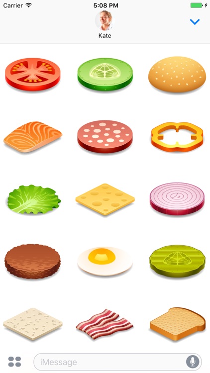 Hamburger - stickers for iMessage