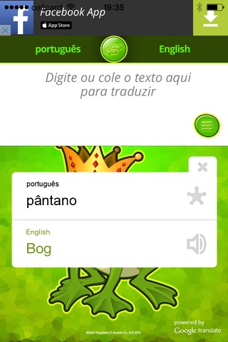 Ribbit Traduzir Português para Inglês screenshot 4