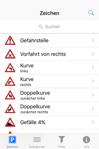 Verkehrszeichenkatalog screenshot 2