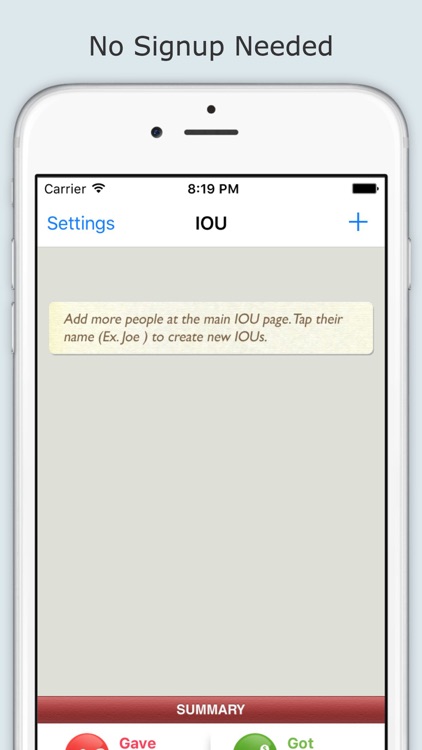 IOU (I Owe You) App - Track people who owes you money