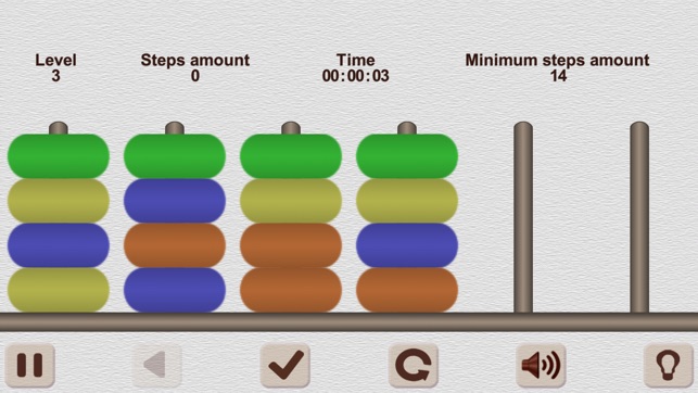 彩疊砌。河內塔的想法  （無廣告） / Color Heap Puzzle. The idea of Hanoi Tow(圖1)-速報App