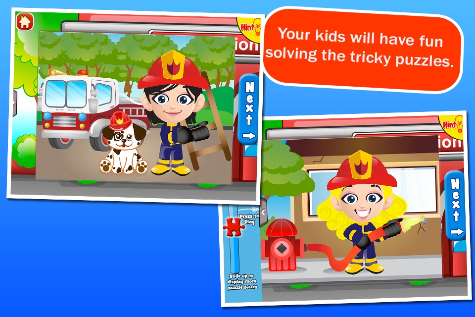 Fireman Jigsaw Puzzles for Kids screenshot 2