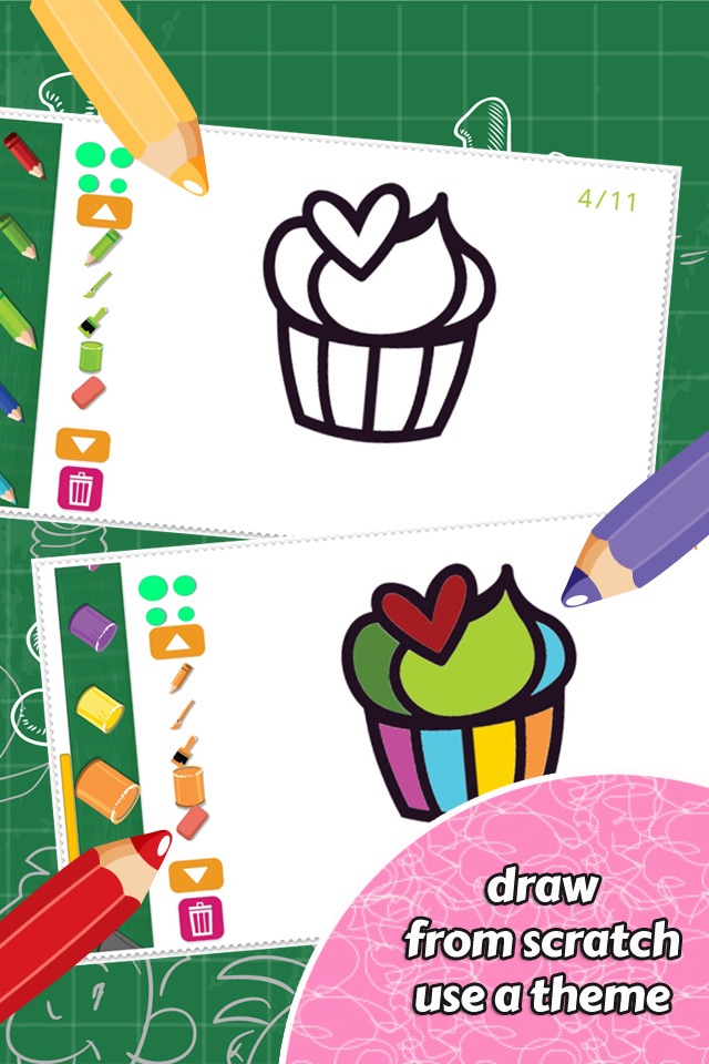 Cupcake Coloring Book Kids Game screenshot 3