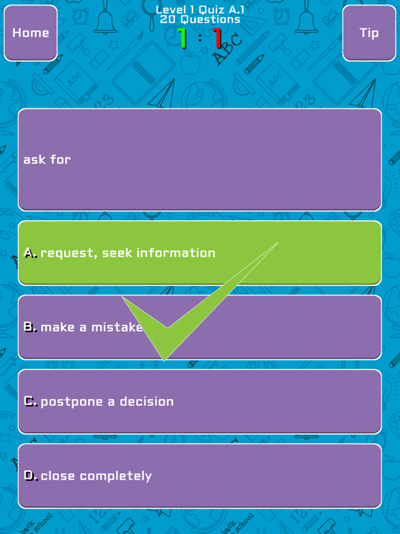 Screenshot #6 pour Phrasal Verbs Quiz