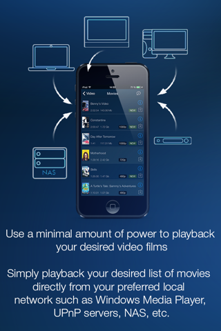 MCPlayer Pro wireless UPnP video player for iPhone, stream movies on HD TV screenshot 2