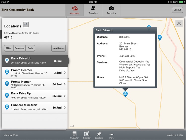 First Community Bank Nebraska for iPad screenshot-4