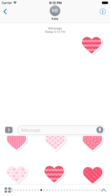 Text Hearts Pack for iMessage