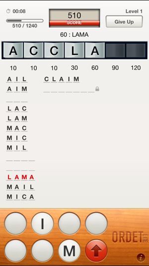 Ordet Lite: Five Levels from the Word Ga