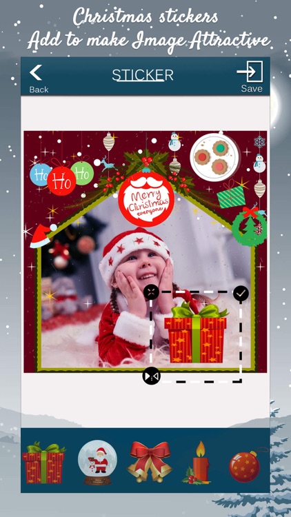 Christmas Picture Frames: Xmas stickers,greetings