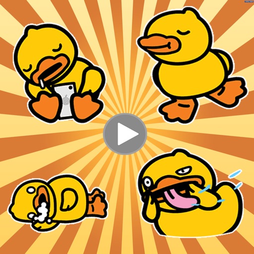 Yellow Cute Duck Animated Stickers icon