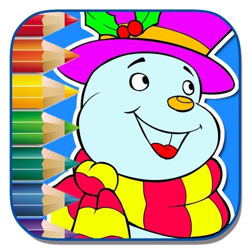 My Little Snow Man For Coloring Page Game Kids Icon