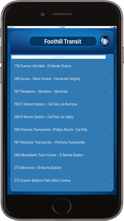 Foothill Transit California USA where is the Bus
