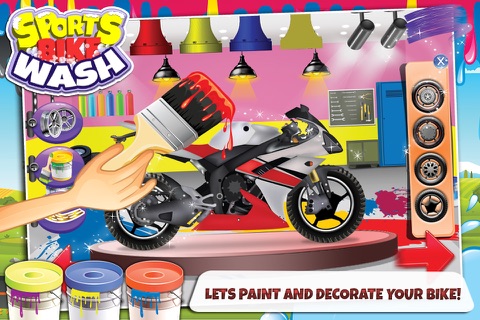Sports Bike Wash – Repair & cleanup motorcycle in this spa salon game for kids screenshot 4
