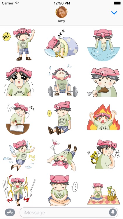 Piggy Boy – Chibi Character Stickers for iMessage