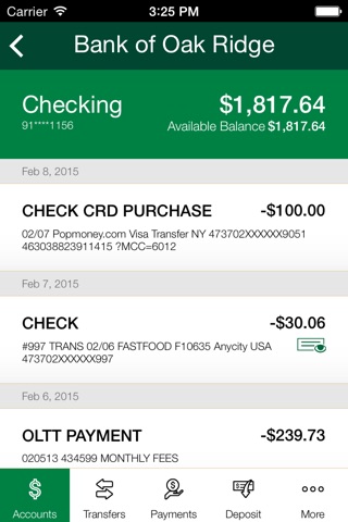 Bank of Oak Ridge Mobile screenshot 4