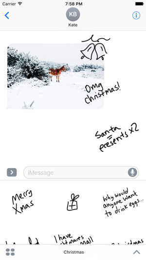 Christmas sticker pack, food stickers for iMessage(圖1)-速報App