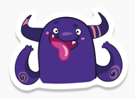 ‎Crazy Purple Monster - Stickers for iMessage