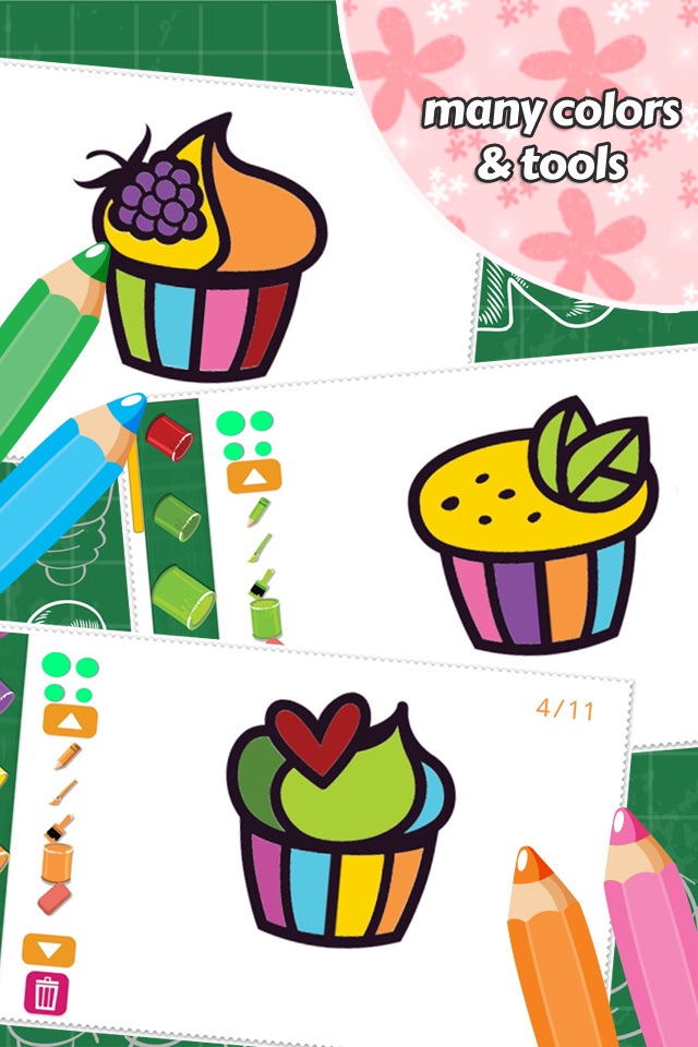 Cupcake Coloring Book Kids Game screenshot 4