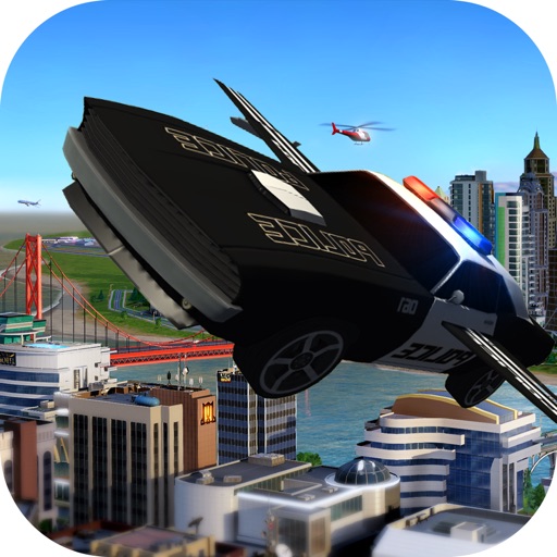 Flying Metropolitan Police Car Simulator icon