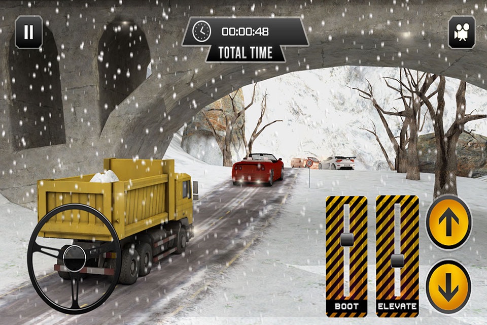 Winter Snow Euro Dump Truck Driver 3D screenshot 2