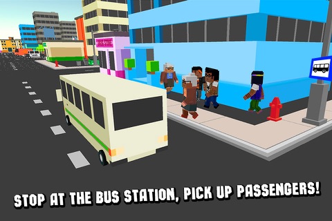 Pixel Bus Simulator 3D Full screenshot 2