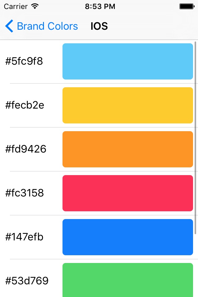 Brand Colors screenshot 2