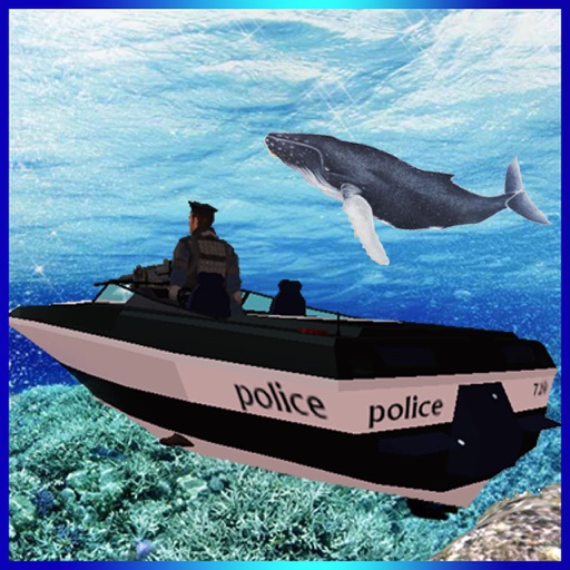 Fly Submarine Car: Police Boat Icon