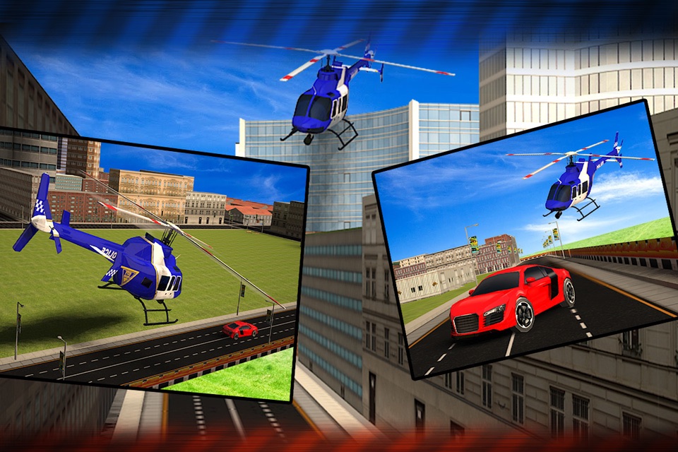 Police Helicopter Pilot Chase Cars 3D Game screenshot 4