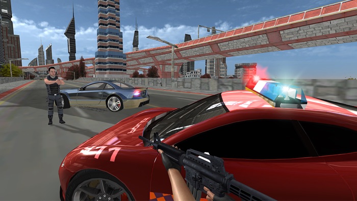 Police Car Gangster Escape Sim