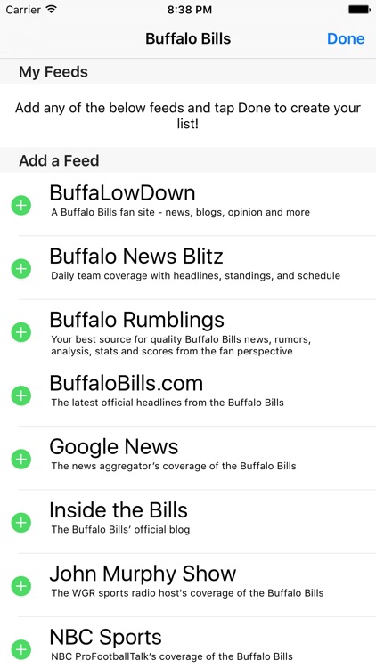 Bills News - A News Reader for Buffalo Bills Fans