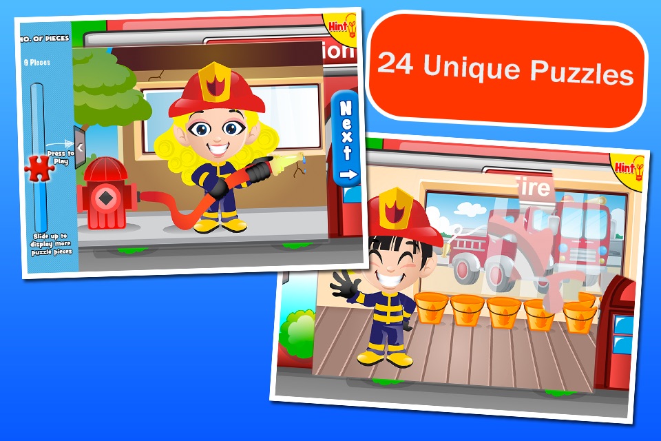 Fireman Jigsaw Puzzles for Kids screenshot 4