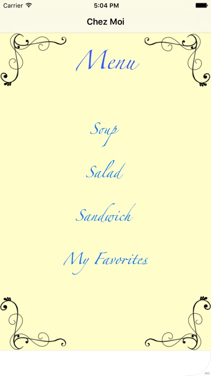Chez Moi - Ideas for Lunch