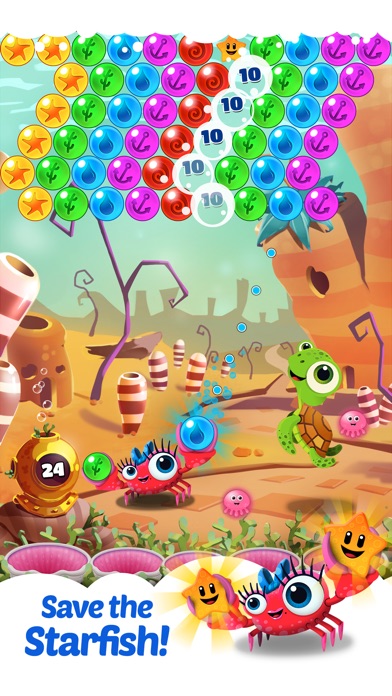 BUBBLE HEROES: STARFISH RESCUE 1.3.0 IOS GAME GIẢI TRÍ BUBBLE HEROES: STARFISH RESCUE 1.3.0 IOS