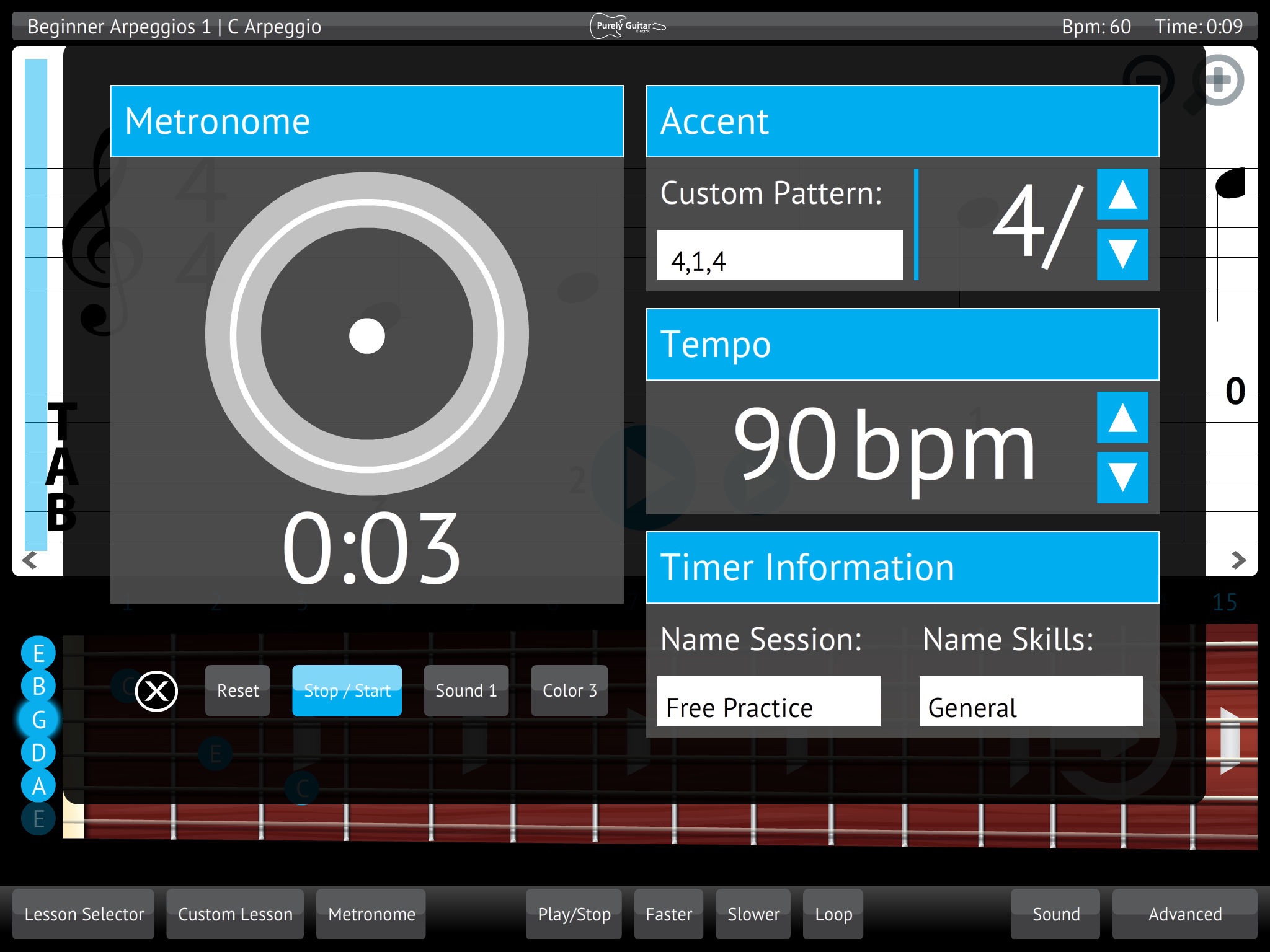 Learn & Practice Electric Guitar Lessons Exercises screenshot 4