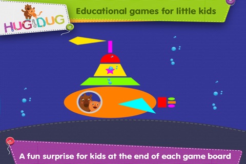 HugDug Shapes 2 - Geometry puzzles for toddlers and preschool kids full version. screenshot 3