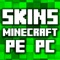 Skins Minecraft PE Edition, the groundbreaking app to use your skin in Minecraft: Pocket Edition and PC