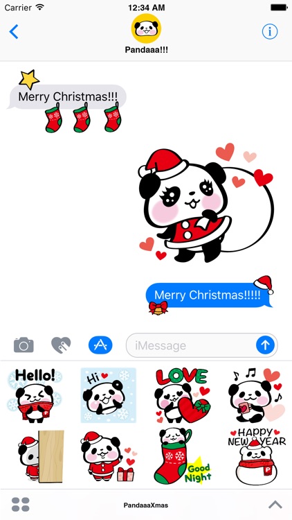 Pandaaa!!! Xmas Stickers for iMessage