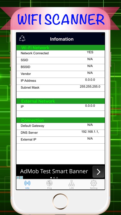 Network WIFI Scanner: Analyzer Internet Ping Tools