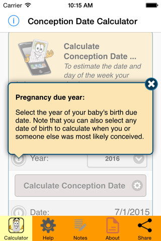 Conception Date Calculator screenshot 4