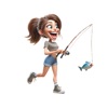 Fisherwoman Stickers