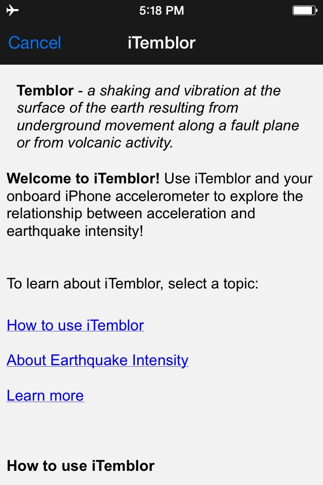 iTemblor screenshot 4