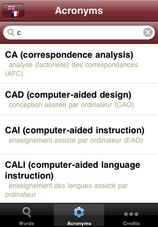 Dictionnaire termes techniques screenshot 2