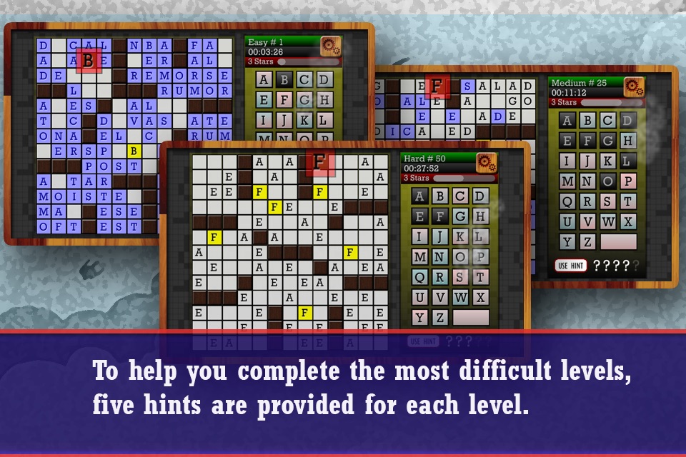 CROSSWORD CRYPTOGRAM screenshot 4