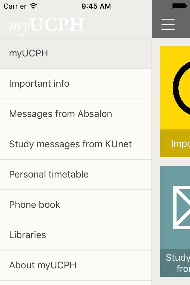 myUCPH screenshot 3