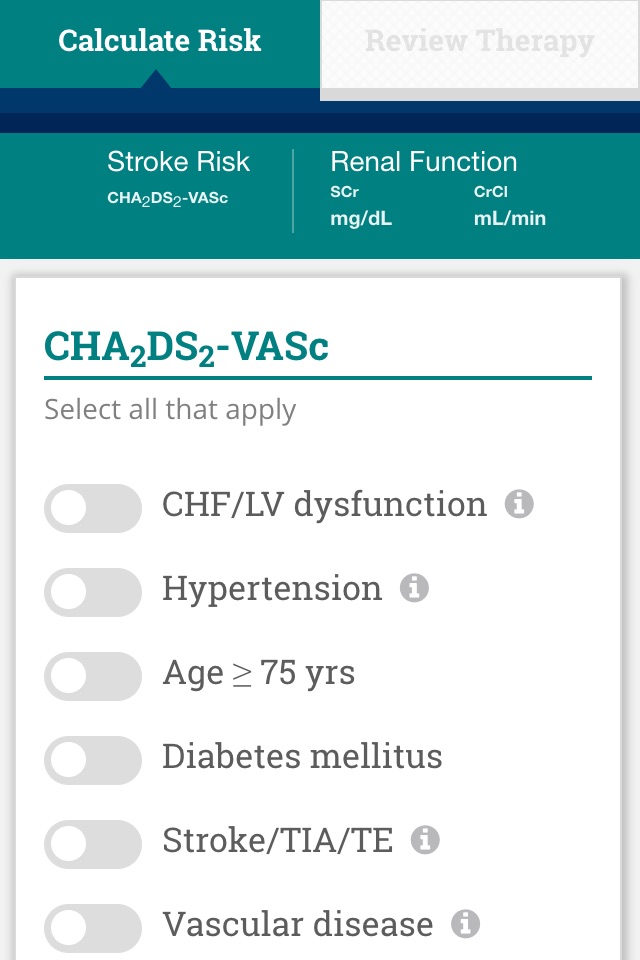 AnticoagEvaluator screenshot 2