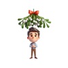 Mistletoe Man Stickers