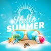 Summer Beach Fun Stickers