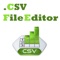 Icon Csv File Editor with Import Option from Excel  .xls, .xlsx, .xml Files