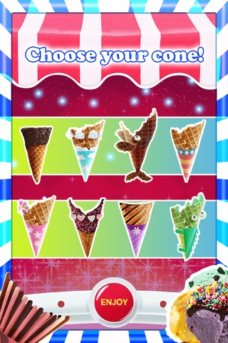 An ice cream maker game FREE-make ice cream cones with flavours & toppings screenshot 2